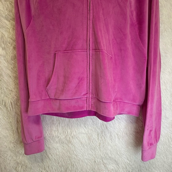 Victoria's Secret On Point Pink Soft Velour Velvet Zip-Up Hoodie | Size Large 💗✨ - Picture 12 of 17